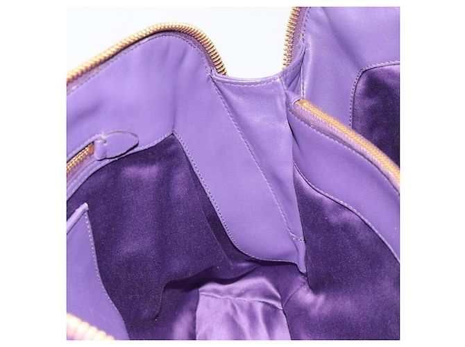Bolso de mano Miu Miu Matelasse de cuero morado y oro Auth 183636V Dorado Púrpura - vista 20