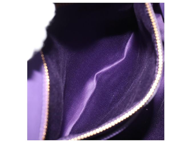 Bolso de mano Miu Miu Matelasse de cuero morado y oro Auth 183636V Dorado Púrpura - vista 23