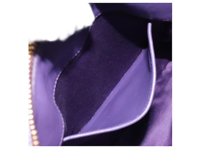 Bolso de mano Miu Miu Matelasse de cuero morado y oro Auth 183636V Dorado Púrpura - vista 27