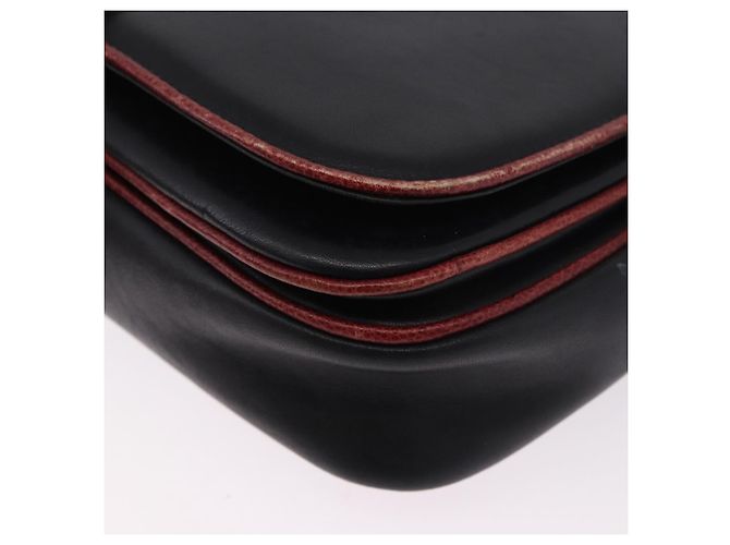 Céline Borsa a Spalla CELINE in Pelle Nera e Oro Auth gh2064 Nero D'oro - vista 11
