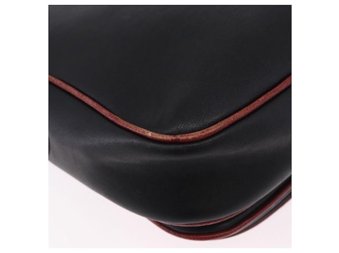 Céline Borsa a Spalla CELINE in Pelle Nera e Oro Auth gh2064 Nero D'oro - vista 12