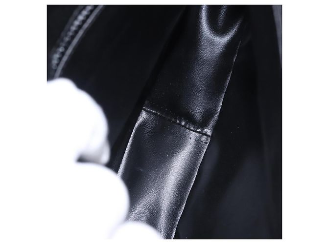 Céline Borsa a Spalla CELINE in Pelle Nera e Oro Auth gh2064 Nero D'oro - vista 18