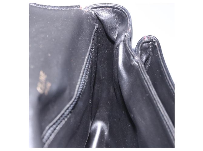 Céline Borsa a Spalla CELINE in Pelle Nera e Oro Auth gh2064 Nero D'oro - vista 19