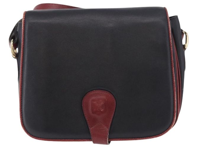 Céline Borsa a Spalla CELINE in Pelle Nera e Oro Auth gh2064 Nero D'oro - vista 2