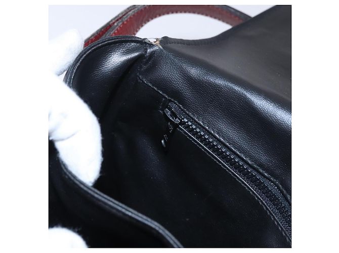 Céline Borsa a Spalla CELINE in Pelle Nera e Oro Auth gh2064 Nero D'oro - vista 22