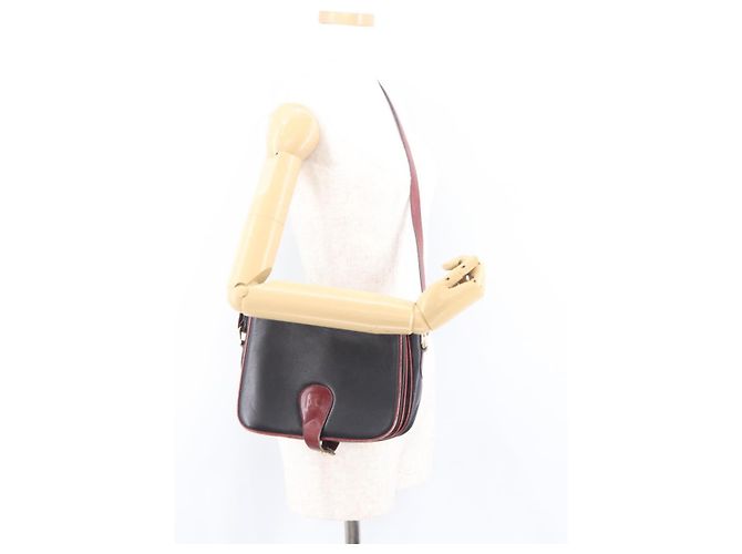 Céline Borsa a Spalla CELINE in Pelle Nera e Oro Auth gh2064 Nero D'oro - vista 24