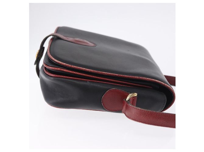 Céline Borsa a Spalla CELINE in Pelle Nera e Oro Auth gh2064 Nero D'oro - vista 4