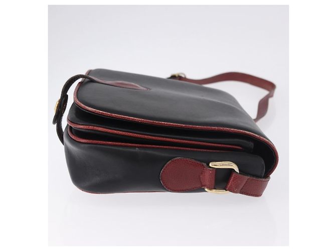 Céline Borsa a Spalla CELINE in Pelle Nera e Oro Auth gh2064 Nero D'oro - vista 5