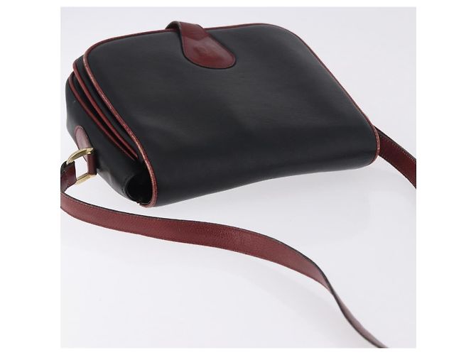 Céline Borsa a Spalla CELINE in Pelle Nera e Oro Auth gh2064 Nero D'oro - vista 6
