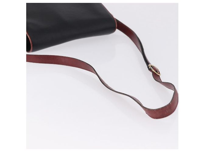 Céline Borsa a Spalla CELINE in Pelle Nera e Oro Auth gh2064 Nero D'oro - vista 7
