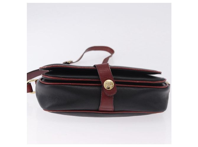 Céline Borsa a Spalla CELINE in Pelle Nera e Oro Auth gh2064 Nero D'oro - vista 9