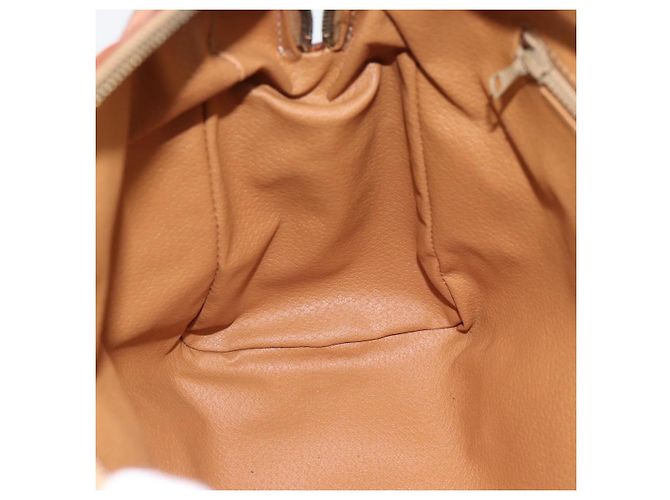 Céline Borsa Boston CELINE in tela Macadam PVC Pelle Marrone Oro Auth 183015A D'oro - vista 18