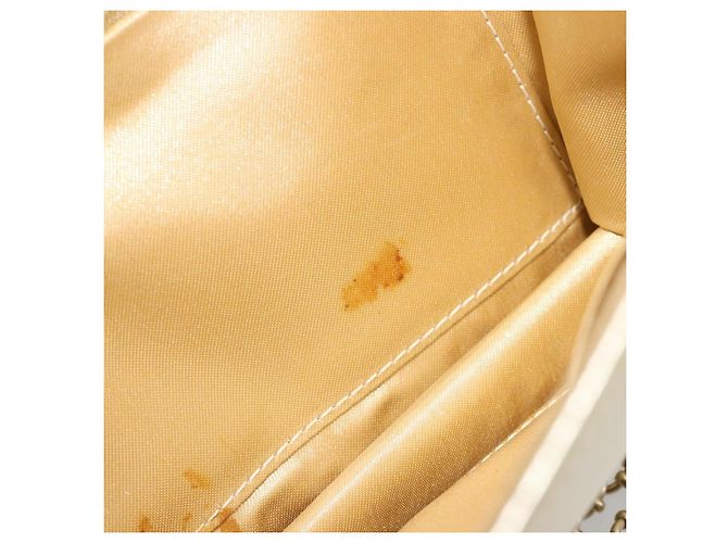 CHANEL Chain Shoulder Bag Lammleder Gold CC Auth 182577A Golden - Ansicht 21