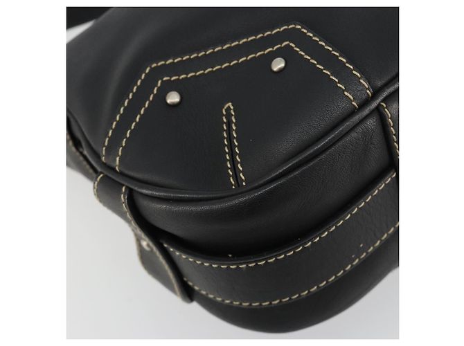Borsa a Spalla BALLY in Pelle Nera Argento Auth 180860A Nero - vista 11