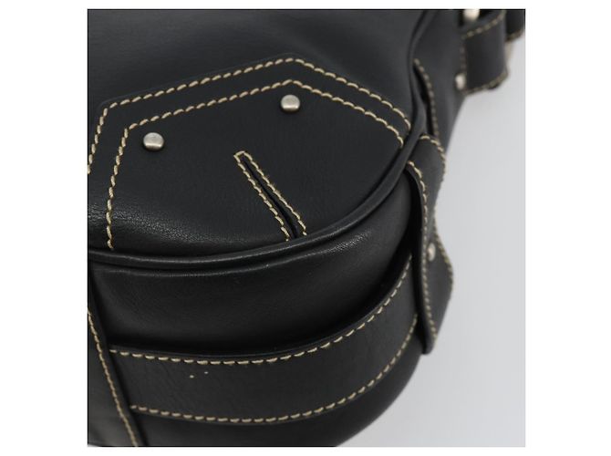 Borsa a Spalla BALLY in Pelle Nera Argento Auth 180860A Nero - vista 12