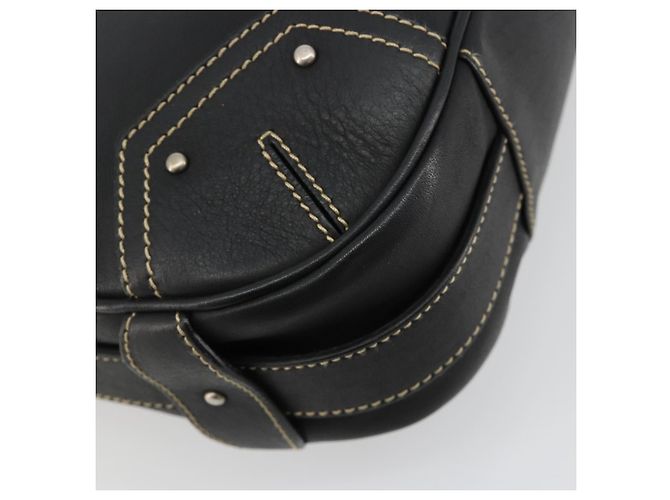 Borsa a Spalla BALLY in Pelle Nera Argento Auth 180860A Nero - vista 13