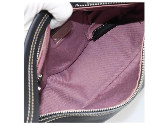 Borsa a Spalla BALLY in Pelle Nera Argento Auth 180860A Nero - vista 17