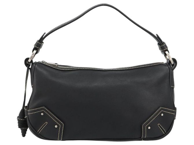 Borsa a Spalla BALLY in Pelle Nera Argento Auth 180860A Nero - vista 2