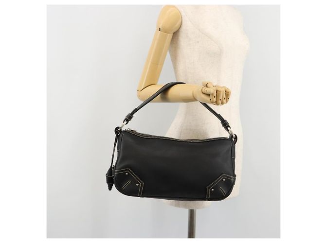 Borsa a Spalla BALLY in Pelle Nera Argento Auth 180860A Nero - vista 23