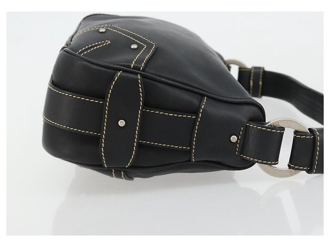 Borsa a Spalla BALLY in Pelle Nera Argento Auth 180860A Nero - vista 4