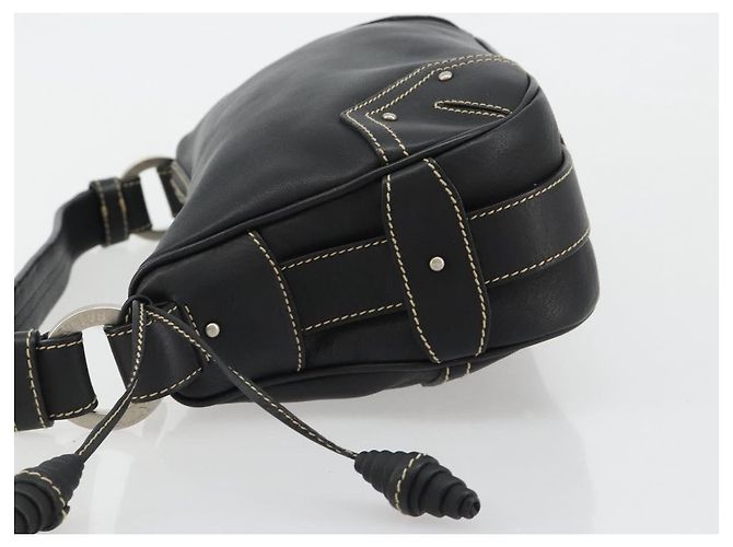 Borsa a Spalla BALLY in Pelle Nera Argento Auth 180860A Nero - vista 5