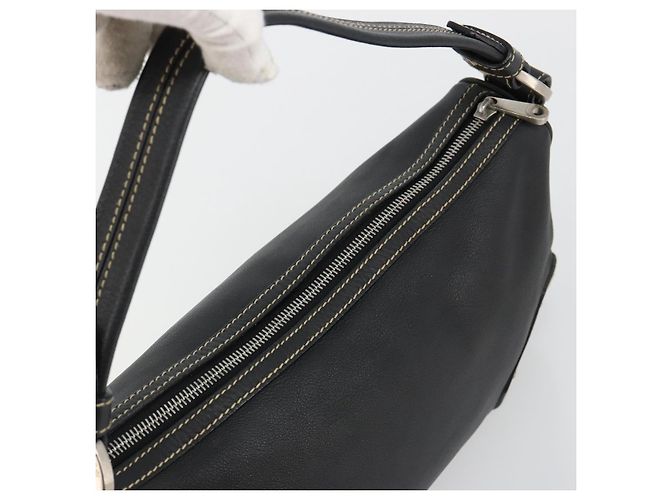 Borsa a Spalla BALLY in Pelle Nera Argento Auth 180860A Nero - vista 6