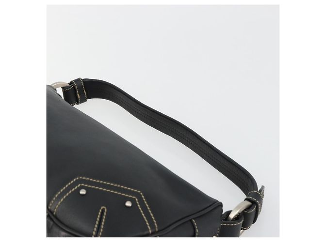 Borsa a Spalla BALLY in Pelle Nera Argento Auth 180860A Nero - vista 8