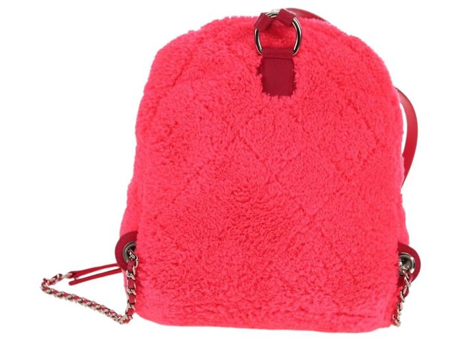CHANEL Matelasse Chain Backpack pile Pink Silver CC Auth 181955M Argento Rosa - vista 3