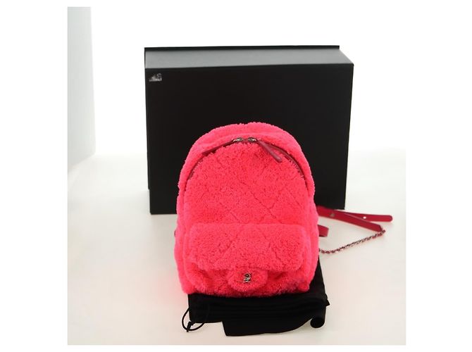CHANEL Matelasse Chain Backpack pile Pink Silver CC Auth 181955M Argento Rosa - vista 30