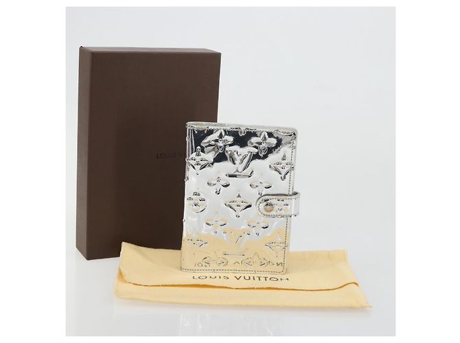 LOUIS VUITTON Monogram Miroir Agenda PM Planner Cover Silver R20963 Auth 180884A Plata - vista 12