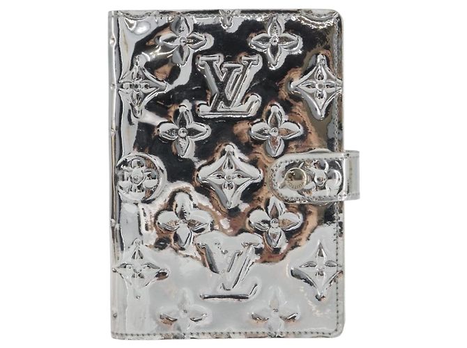 LOUIS VUITTON Monogram Miroir Agenda PM Planner Cover Silver R20963 Auth 180884A Plata - vista 13