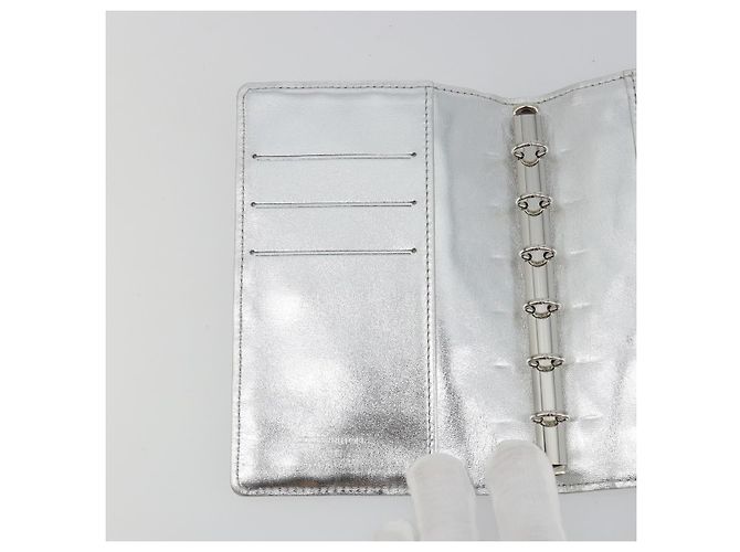 LOUIS VUITTON Monogram Miroir Agenda PM Planner Cover Silver R20963 Auth 180884A Plata - vista 20