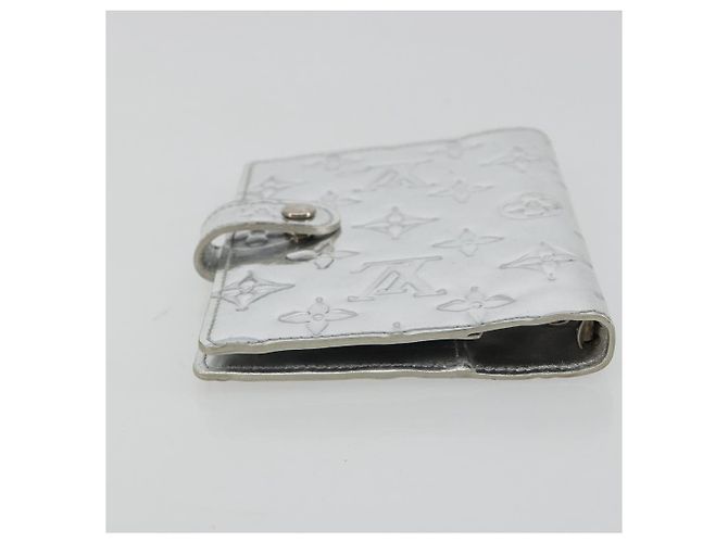 LOUIS VUITTON Monogram Miroir Agenda PM Planner Cover Silver R20963 Auth 180884A Plata - vista 5