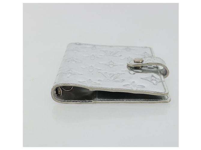 LOUIS VUITTON Monogram Miroir Agenda PM Planner Cover Silver R20963 Auth 180884A Plata - vista 6