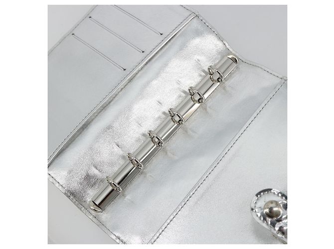 LOUIS VUITTON Monogram Miroir Agenda PM Planner Cover Silver R20963 Auth 180884A Plata - vista 8