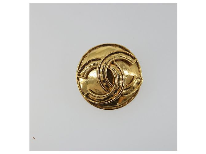 Orecchini CHANEL metallo Gold Tone CC Auth 183503V - vista 2