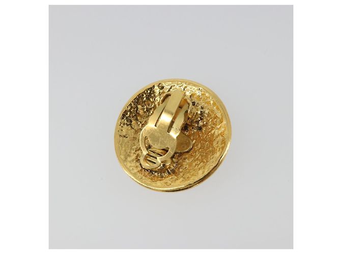 Orecchini CHANEL metallo Gold Tone CC Auth 183503V - vista 3