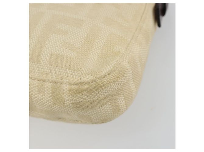 FENDI Zucca Canvas Mamma Baguette Borsa a Spalla Beige Silver Auth 183769SAV Argento - vista 12