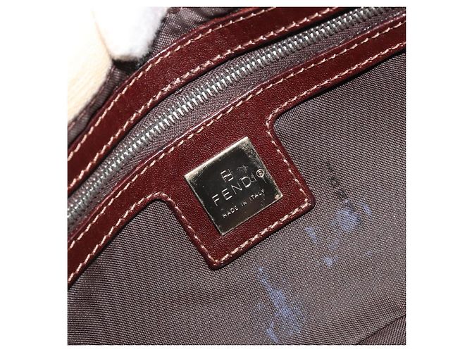 FENDI Zucca Canvas Mamma Baguette Borsa a Spalla Beige Silver Auth 183769SAV Argento - vista 19