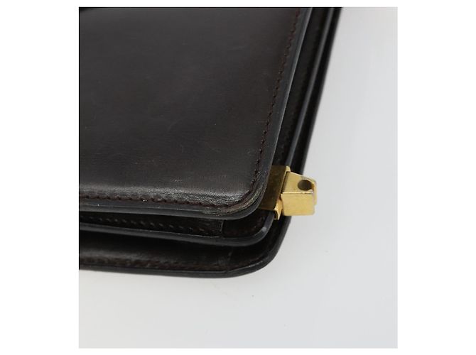 Céline Borsa a Spalla CELINE in Pelle Marrone Oro Auth 183437 D'oro - vista 10