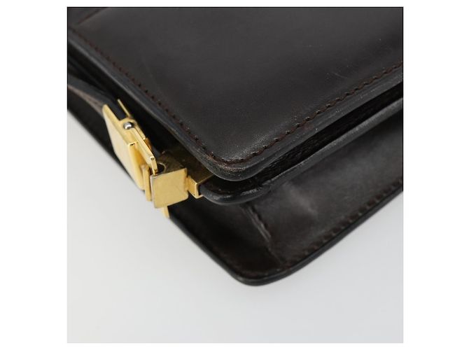 Céline Borsa a Spalla CELINE in Pelle Marrone Oro Auth 183437 D'oro - vista 11