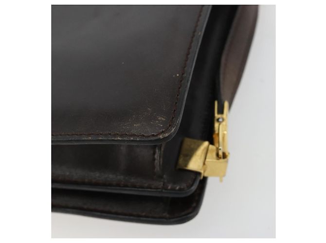 Céline Borsa a Spalla CELINE in Pelle Marrone Oro Auth 183437 D'oro - vista 12