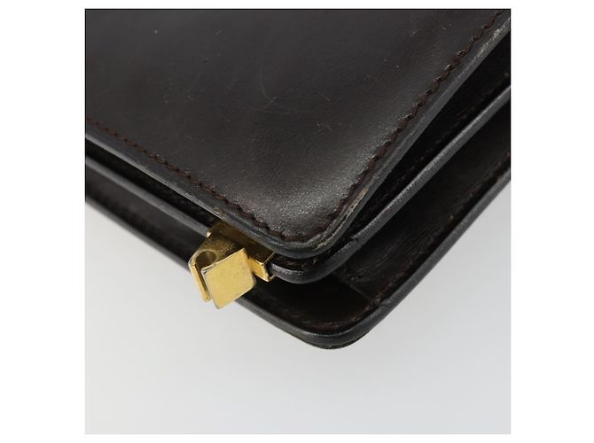 Céline Borsa a Spalla CELINE in Pelle Marrone Oro Auth 183437 D'oro - vista 13