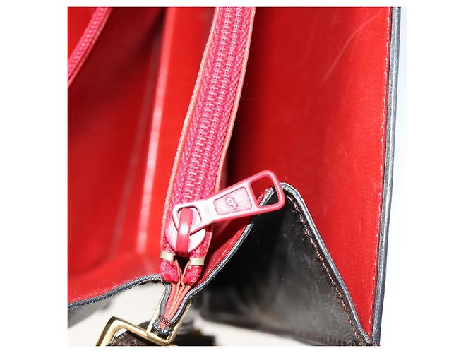 Céline Borsa a Spalla CELINE in Pelle Marrone Oro Auth 183437 D'oro - vista 23