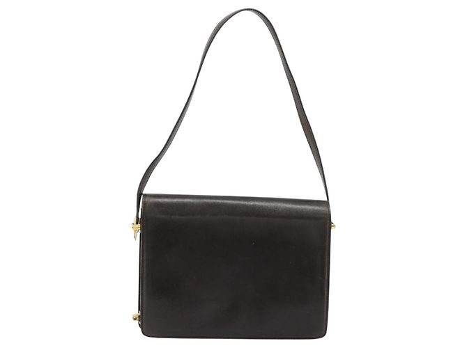Céline Borsa a Spalla CELINE in Pelle Marrone Oro Auth 183437 D'oro - vista 3