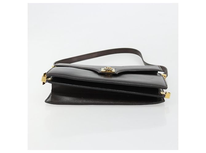 Céline Borsa a Spalla CELINE in Pelle Marrone Oro Auth 183437 D'oro - vista 9