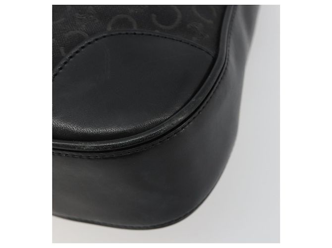 Céline Borsa a tracolla CELINE C Macadam Canvas Nera Argento Auth 183170 Nero - vista 10
