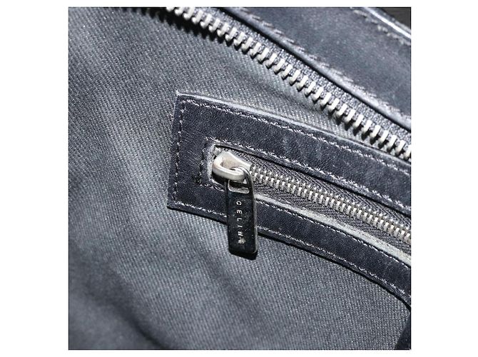 Céline Borsa a tracolla CELINE C Macadam Canvas Nera Argento Auth 183170 Nero - vista 20