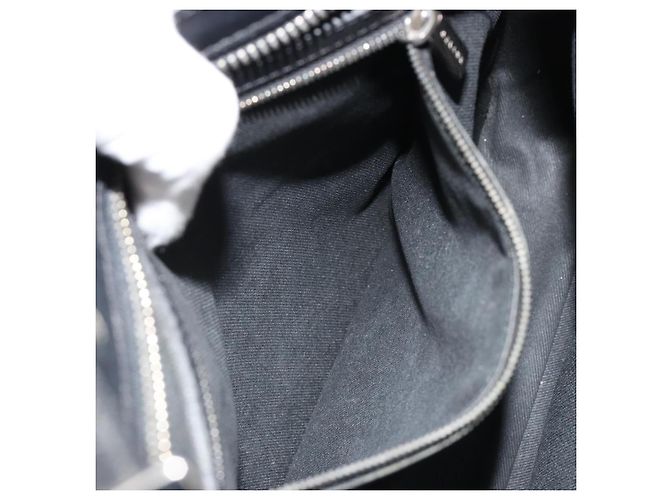 Céline Borsa a tracolla CELINE C Macadam Canvas Nera Argento Auth 183170 Nero - vista 21