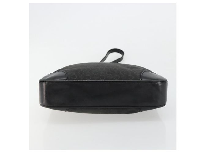 Céline Borsa a tracolla CELINE C Macadam Canvas Nera Argento Auth 183170 Nero - vista 9
